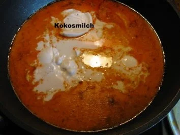 Rezept: Kokos-Curry-Hühnchen mit Mango=indisch Bild Nr. 4 Kokos-Curry-Hühnchen mit Mango=indisch - Rezept - Bild Nr. 4