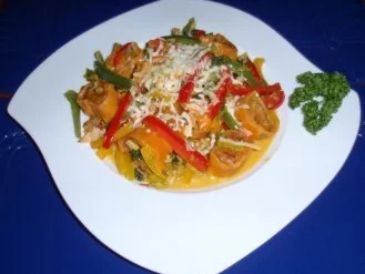 Rezept: Chilimaultaschen mit buntem Gemüse Bild Nr. 6 Chilimaultaschen mit buntem Gemüse - Rezept - Bild Nr. 6