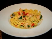 Pasta mit Scampi und Vanille-Tomaten - Rezept