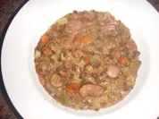Linseneintopf mit viel Fleisch - Rezept