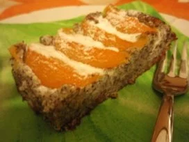 Kuchen: Topfen-Mohnkuchen mit Pfirsich - Rezept