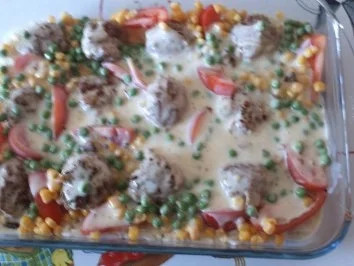 Reisauflauf mit Mettbällchen - Rezept - Bild Nr. 3