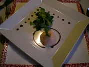 Räucherlachs Mousse im Feldsalatbett - Rezept