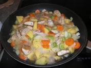 Putenwürfel in Cidre-Soße - Rezept