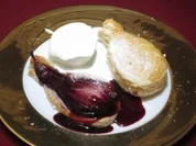 Abate-Birne mit Vanilleeis - Rezept