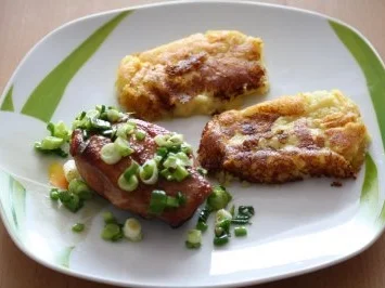 Rezept: Amarula Entenbrust mit Kartoffel-Birnen-Beignets Bild Nr. 3 Amarula Entenbrust mit Kartoffel-Birnen-Beignets - Rezept - Bild Nr. 3