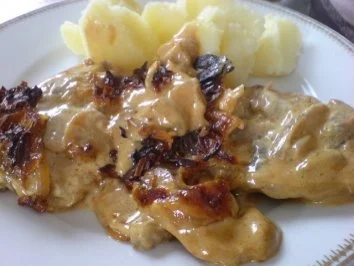 Zwiebel-Sahne-Schnitzel überbacken - Rezept - Bild Nr. 18