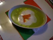 Erbsen Suppe mit Safransud - Rezept