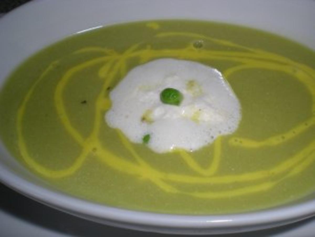 Erbsen Suppe mit Safransud - Rezept - Bild Nr. 2
