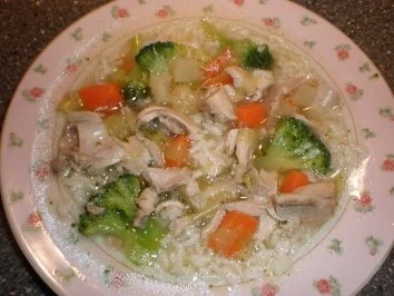 Rezept: Eintopf - Brühreis mit Hühnchen Eintopf - Brühreis mit Hühnchen - Rezept