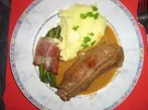 Rezept: Rinderroulade klassisch mit Prinzeßbohnenpäckchen und Püree Rinderroulade klassisch mit Prinzeßbohnenpäckchen und Püree - Rezept