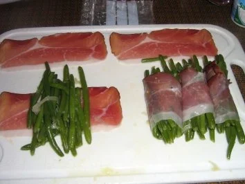 Rinderroulade klassisch mit Prinzeßbohnenpäckchen und  Püree - Rezept - Bild Nr. 8