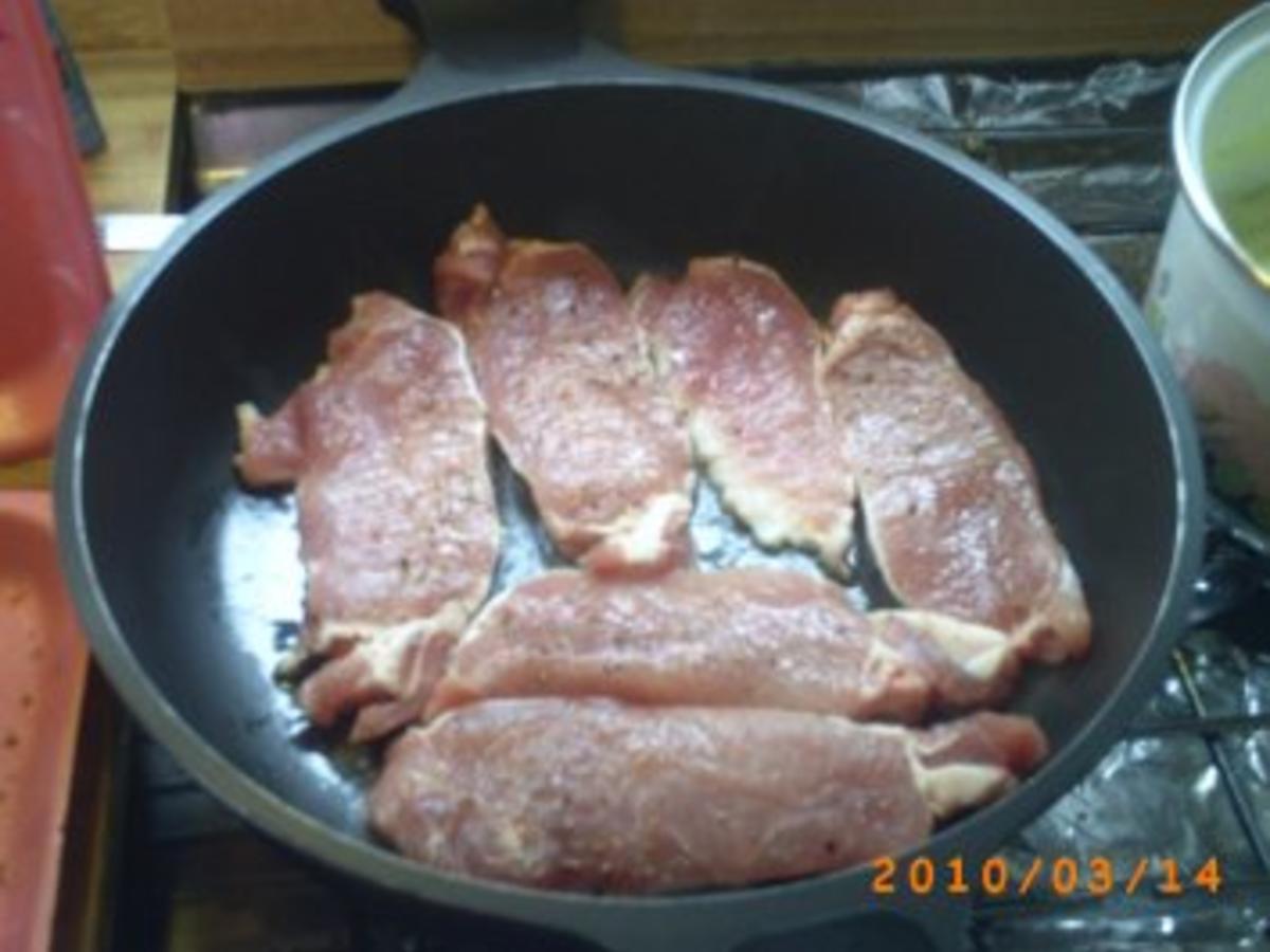 Mittagessen: Schnitzelpfanne mit Kartoffelpürree - einfach - von tina150363