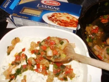 Rezept: Lasagna- Louisiana Shrimp Lasagna ohne rote Sosse- 195 Kal. Das ist eines der besten Rezepte wo ich koche Bild Nr. 9 Lasagna- Louisiana Shrimp Lasagna ohne rote Sosse- 195 Kal. Das ist eines der besten Rezepte wo ich koche - Rezept - Bild Nr. 9