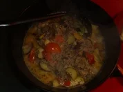 Pfannengerichte: Zucchinipfanne mit Hack - Rezept