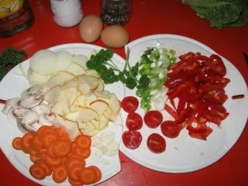 leckere,  bunte kleine Mahlzeit - Rezept - Bild Nr. 3