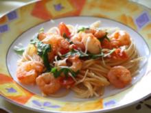 Garnelen - Rucola - Spaghetti - Rezept