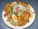 Salatteller mit Hähnchenschnitzel - Rezept