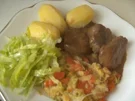 Schweinefilet  in Rotweinsoße   Wirsing -Rahm- Gemüse und - Rezept