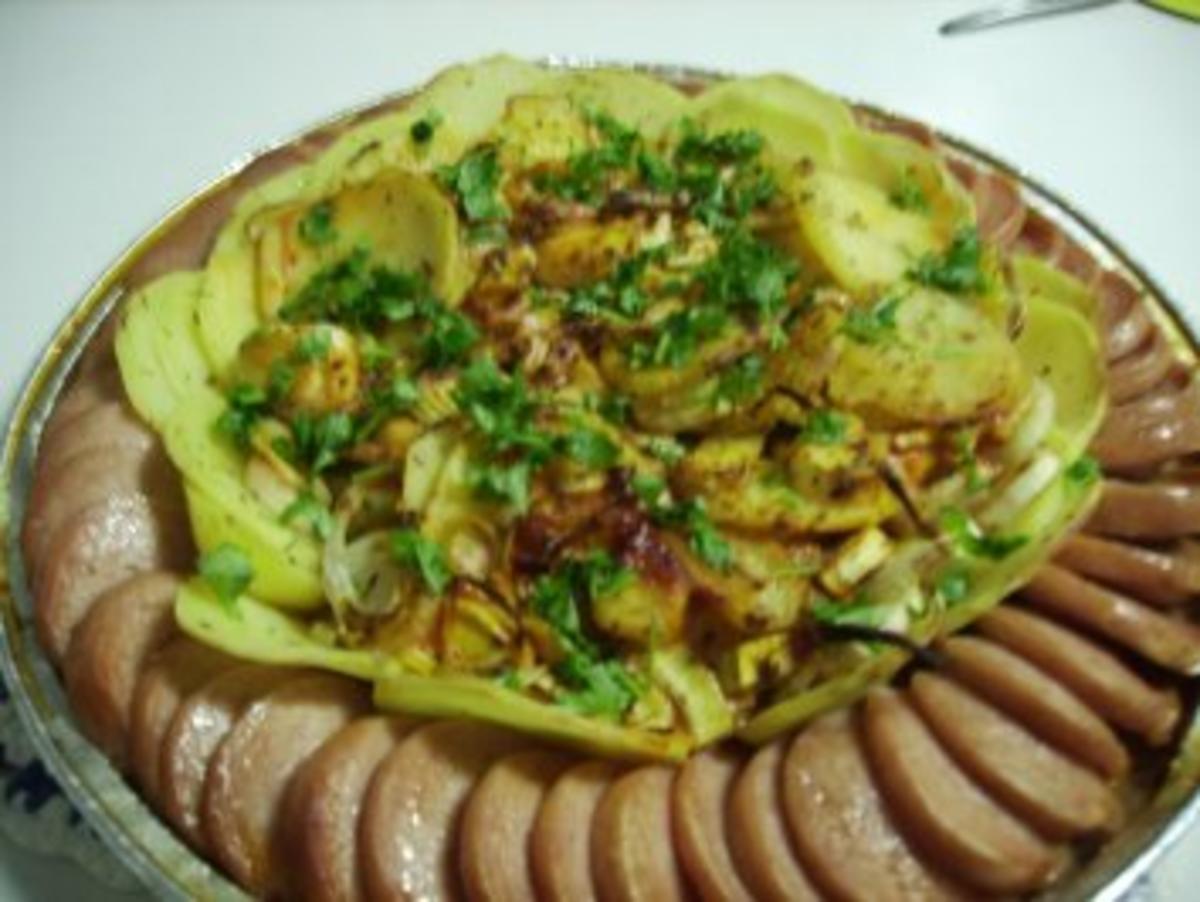Kartoffel-Lauch-Gratin im Fleischwurstkranz - Rezept - Bild Nr. 2