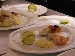 Gebratener Rochenflügel auf Limonen-Kartoffel-Püree - Rezept