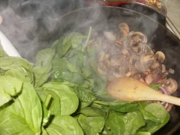 Krabben: Sued Staaten - Amerikanische  Krabben - Kuecheln mit Spinat Bett - Rezept - Bild Nr. 9