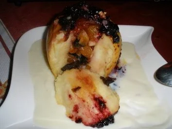 Bratapfel mit weißer Schokosauce - Rezept - Bild Nr. 2