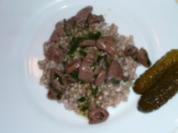 Hähnchenherzen mit Buchweizen - Rezept