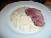 Rahmbohnen mit Geselchtem - Rezept