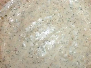 Parmesan-Panchetta-Reibekuchen an Spitzkohl-Kumquats-Salat - Rezept - Bild Nr. 5