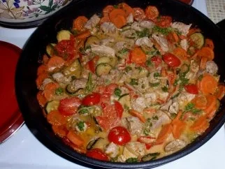 Rezept: Filet-Gemüse-Pfanne mit Spaghettitürmchen Bild Nr. 4 Filet-Gemüse-Pfanne mit Spaghettitürmchen - Rezept - Bild Nr. 4