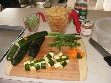 Pasta- Fruehling Primavera- Schmetterling Nudels mit Ofen gebackene Zucchini, Spargel und anderem Gemuese - Rezept - Bild Nr. 2