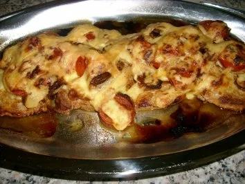 Rezept: Zwiebel-Tomaten-Koteletts mit Spaghetti>> Bild Nr. 5 Zwiebel-Tomaten-Koteletts mit Spaghetti>> - Rezept - Bild Nr. 5