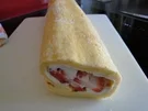 Rezept: Biskuitroulade mit Erdbeeren Biskuitroulade mit Erdbeeren - Rezept