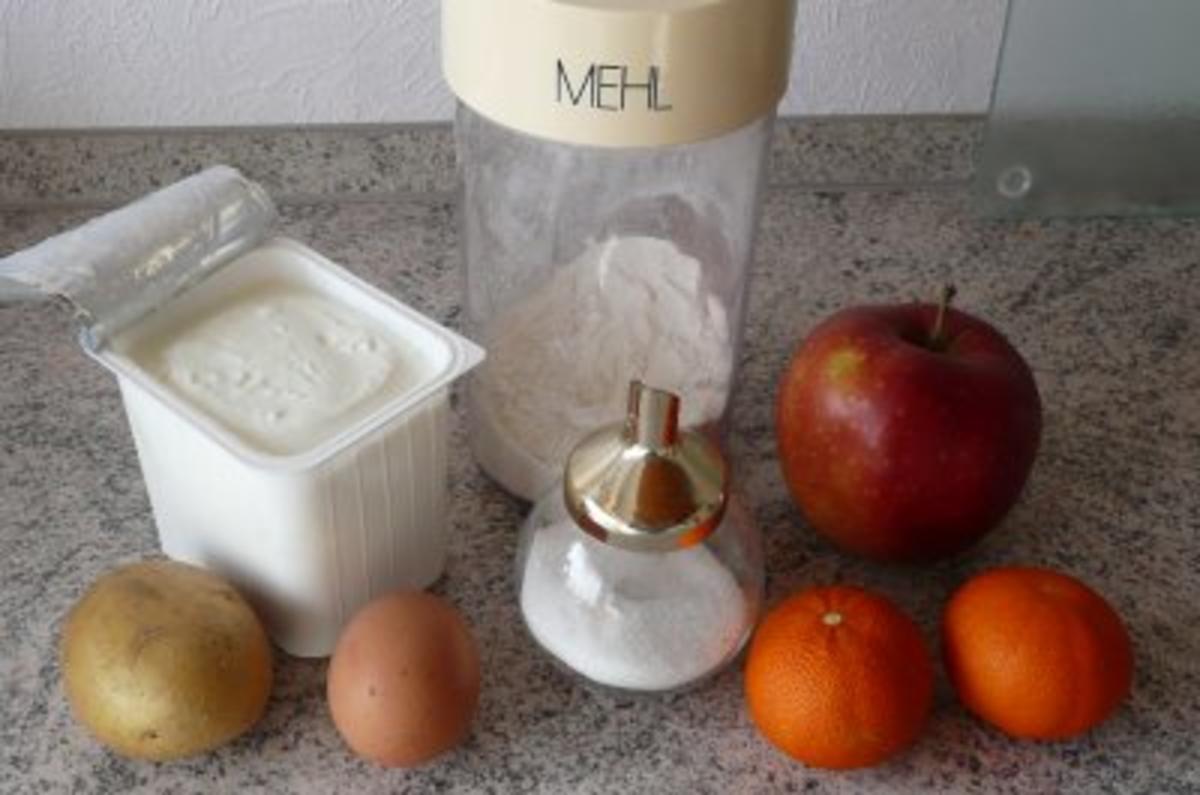 Quark - Kartoffelpuffer mit Orangen - Apfelkompott - Rezept - Bild Nr. 2