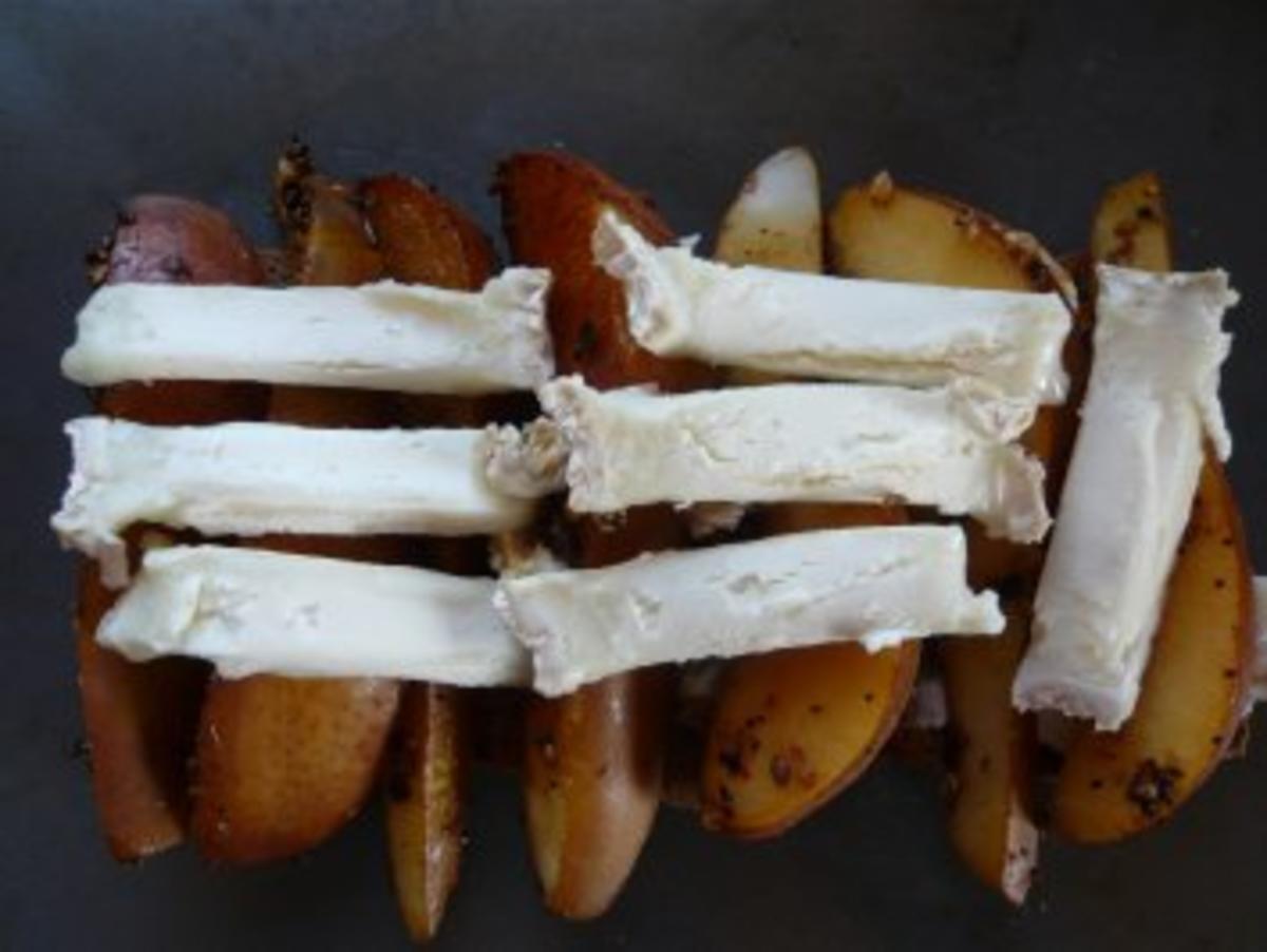 Balsamicobirnen-Toast mit Ziegenkäse überbacken - Rezept - Bild Nr. 3