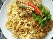 Tagliatelle mit Thunfisch-Walnuss-Sauce - Rezept