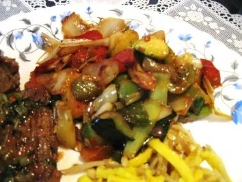 Pfannengemüse - spanische Art ... - Rezept