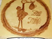 Kakaomalerei auf Marzipan zur Taufe - Rezept