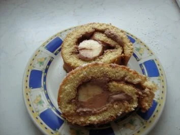 Rezept: Bananen- Biskuittrollade Bananen- Biskuittrollade - Rezept