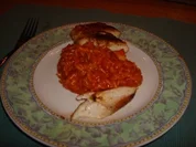 Tomatenrisotto mit Hühnchenfilet - Rezept