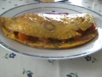 Eier-Schinken-Omlet mit - Rezept