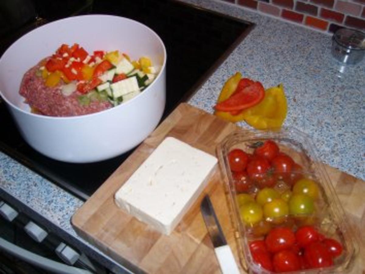 Hackbraten, griechischer Art - einfach - 218 kcal/100g