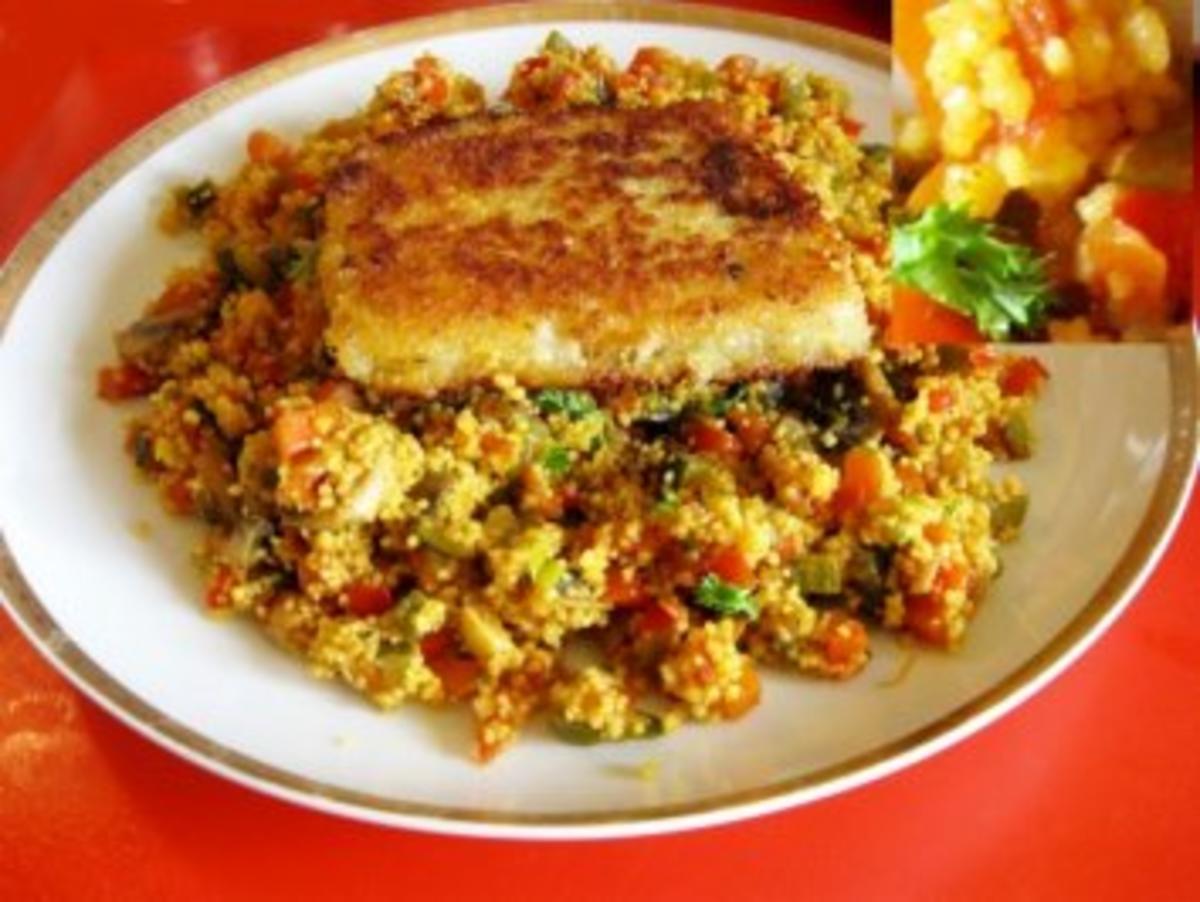 Gemüse-Couscous mit gebackenem Fischfilet - Rezept - Bild Nr. 2