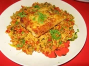 Rezept: Gemรผse-Couscous mit gebackenem Fischfilet Gemรผse-Couscous mit gebackenem Fischfilet - Rezept