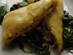 Rezept: Lachslasagne mit Dillcreme und Blattspinat Lachslasagne mit Dillcreme und Blattspinat - Rezept