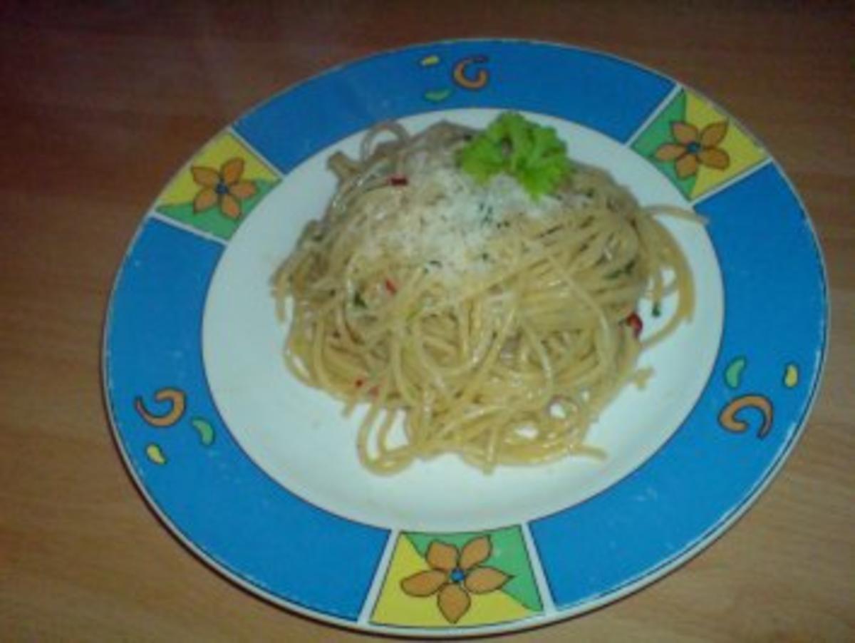 Spaghetti mit Peperoni-Knoblauch-Öl - Rezept Eingereicht von cygnes100