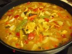 Rezept: Fleisch: Basmatireis mit Hühnerfleisch, Curry und Ananas Fleisch: Basmatireis mit Hühnerfleisch, Curry und Ananas - Rezept