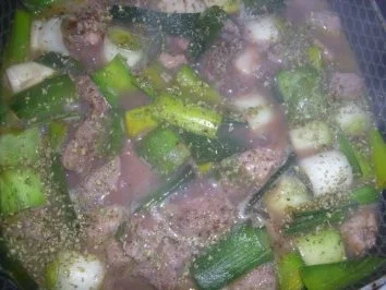 Gulasch mit Lauch aus der Pfanne ~ Xoirino Tigania - Rezept - Bild Nr. 10