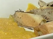 Schokoladenstrudel mit Mangokompott - Rezept